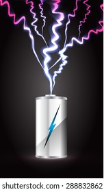 electric battery energy, vector illustration, dark black Light Abstract Technology background for computer graphic website internet. wave. silver. circuit. spark. bolt. thunderbolt. thunder