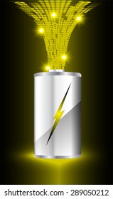 electric battery energy, vector illustration, dark yellow Light Abstract Technology background for computer graphic website internet. wave. silver. circuit