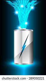 electric battery energy, vector illustration, dark blue Light Abstract Technology background for computer graphic website internet. wave. silver. circuit