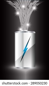 electric battery energy, vector illustration, dark black Light Abstract Technology background for computer graphic website internet. wave. silver. circuit