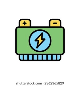 Electric Battery Icon Vector Illustration 