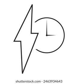Electric battery limit icon vector design. Electric time icon vector design