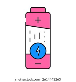 electric battery line icon vector. electric battery sign. isolated symbol illustration
