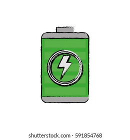 Electric battery symbol icon vector illustration graphic design