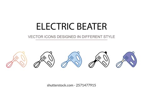 Electric Beater icon design with white background stock illustration