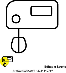 Electric Beater Vector Line Icon