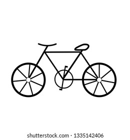 Electric bicycle bike e-bike black icon on white background. Electric bicycle icon, great design for any purposes. Vector bicycle icon, vector bicycle illustration - sport symbol. Race logo.