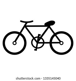 Electric bicycle bike e-bike black icon on white background. Electric bicycle icon, great design for any purposes. Vector bicycle icon, vector bicycle illustration - sport symbol. Race logo.