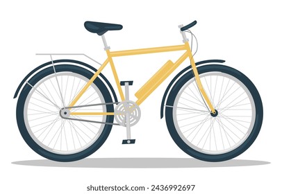 Electric bicycle. Bike , vector flat isolated illustration. Transportation type
