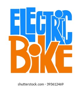 Electric bicycle, e-bike. A great idea for your logo. Vector art.