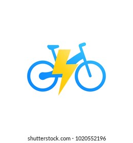 Electric bicycle, e-bike vector
