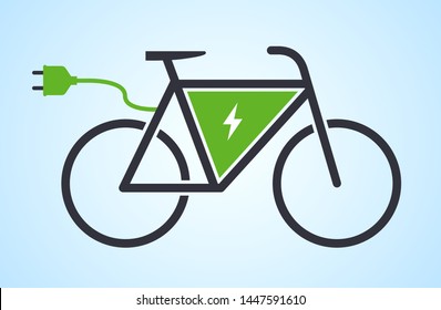 Electric bicycle e-bike vector icon