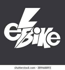 Electric bicycle, e-bike.A great idea for your logo. for poster ,sticker or layout of your brand.Vector art isolated on background.