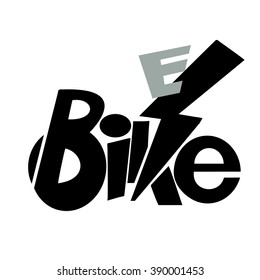 Electric bicycle, e-bike.A great idea for your logo.Well podaydet for poster ,sticker or layout of your brand.Vector art isolated on background.