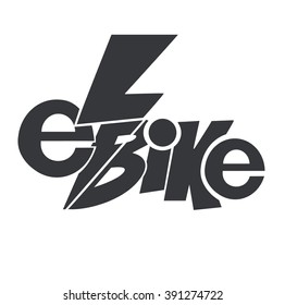 Electric bicycle, e-bike.A great idea for your logo.Well podaydet for poster ,sticker or layout of your brand.Vector art isolated on background.