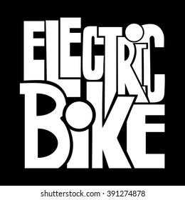 Electric bicycle, e-bike.A great idea for your logo.Well podaydet for poster ,sticker or layout of your brand.Vector art isolated on background.