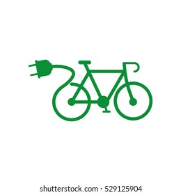 Electric bicycle icon