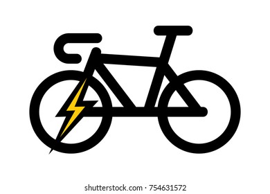 Electric bicycle icon