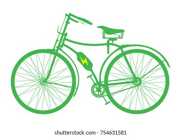 Electric bicycle icon