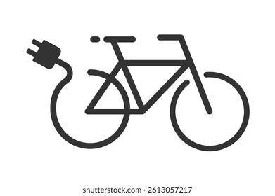 Electric bicycle icon. Eco friendly electro cycle vehicle sign concept. Electro bicycle icon set icon on white background
