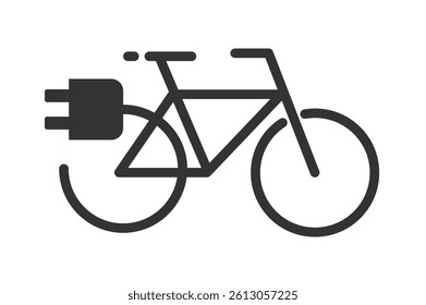 Electric bicycle icon. Eco friendly electro cycle vehicle sign concept. Electro bicycle icon set icon on white background