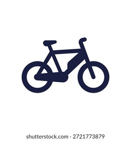 Ícone de bicicleta elétrica, pictograma vetorial de bicicleta elétrica