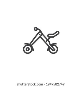 Icono de la línea de bicicleta eléctrica. signo de estilo lineal para concepto móvil y diseño web. Icono vectorial de contorno eléctrico de bicicleta. Símbolo, ilustración del logotipo. Gráficos vectoriales