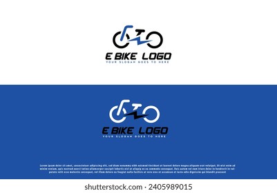 electric bicycle logo design. electric bike logo design. electric cycle logo design. creative electric bike company logo design