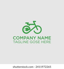 electric bicycle logo design. electric bike logo design. electric cycle  . creative electric bike company logo design, bicycle with bolt logo design vector illustration,, Cartoon Flat vector ebike .