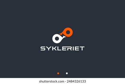 electric bicycle logo design vector silhouette illustration