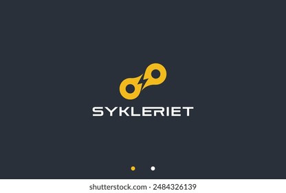 Ilustración de silueta de Vector de diseño de logotipo de bicicleta eléctrica