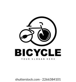 Electric Bicycle Logo, Vehicle Design, Sport Bike Vector, Bike Template Icon Illustration