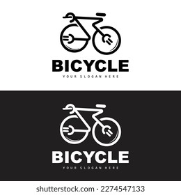 Electric Bicycle Logo, Vehicle Design, Sport Bike Vector, Bike Template Icon Illustration