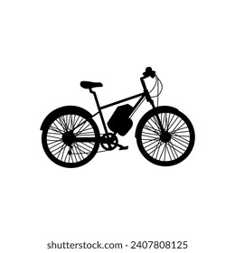 Bicicleta eléctrica con fondo blanco
