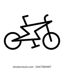 E-Fahrrad Vektorgrafik Line Icon Design