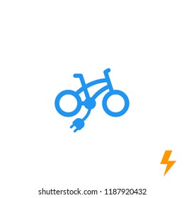 Electric bike, bicycle, e-bike vector icon