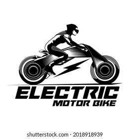 Electric Bike City Logo Design Vector