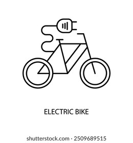 electric bike concept line icon. Simple element illustration. electric bike concept outline symbol design.
