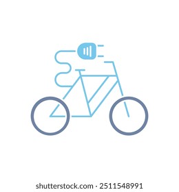 electric bike concept line icon. Simple element illustration. electric bike concept outline symbol design.