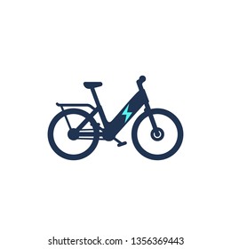 Electric bike  or electro bicycle ebike icon