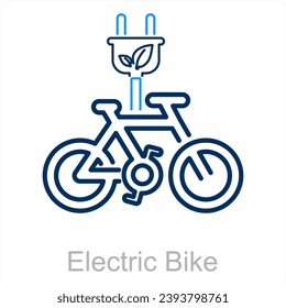 Electric Bike and bike icon concept