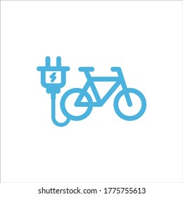 electric bike icon flat vector logo design trendy illustration signage symbol graphic simple