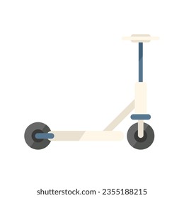 Electric bike icon flat vector. Scooter transport. Kick trotinette isolated