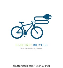 Electric Bike Icon Logo Design Element
Electric bicycle with bolt logo design vector illustration.