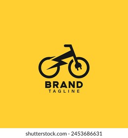 Electric Bike Icon Logo Design Symbol Template Flat Style Vector