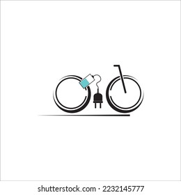 ELECTRIC BIKE ICON VECTOR ILLUSTRATION SYMBOL DESIGN