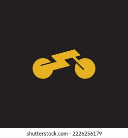 Electric bike logo design illustration vector template