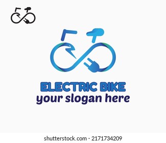 Electric Bike Logo Design Template Vector