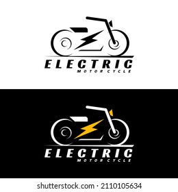 Electric bike logo design vector