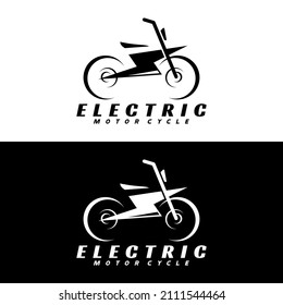 Electric bike logo design vector